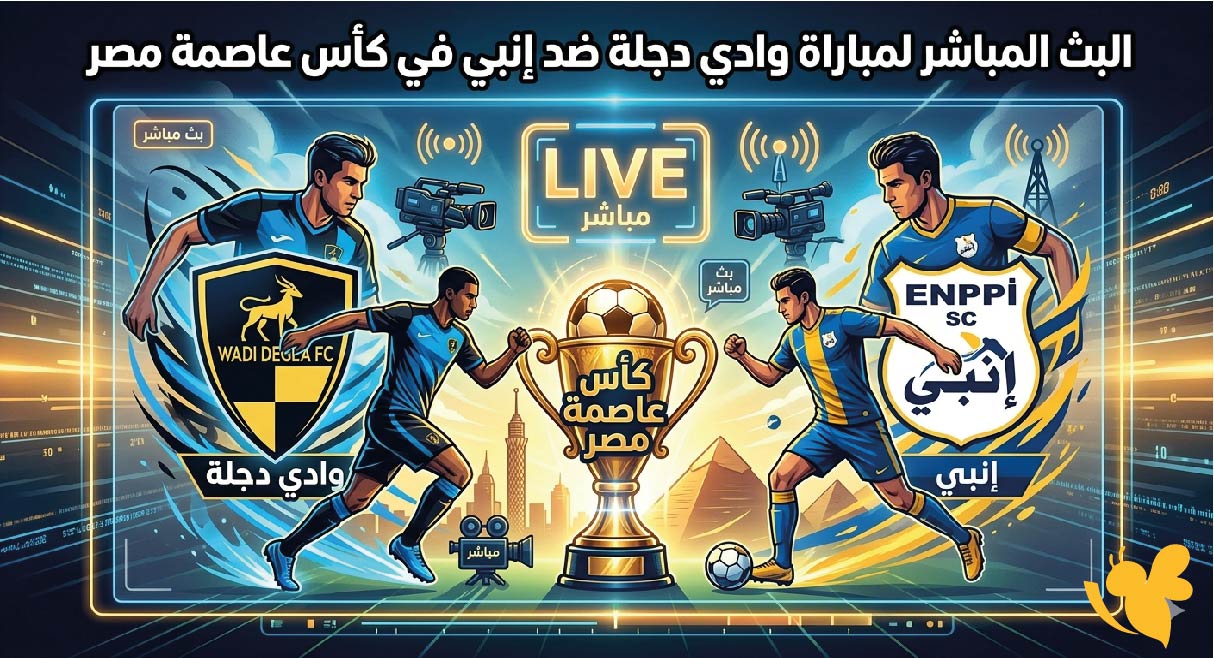 Yalla Kora مشاهدة البث المباشر لمباراة وادي دجلة ضد إنبي في كأس عاصمة مصر 2026