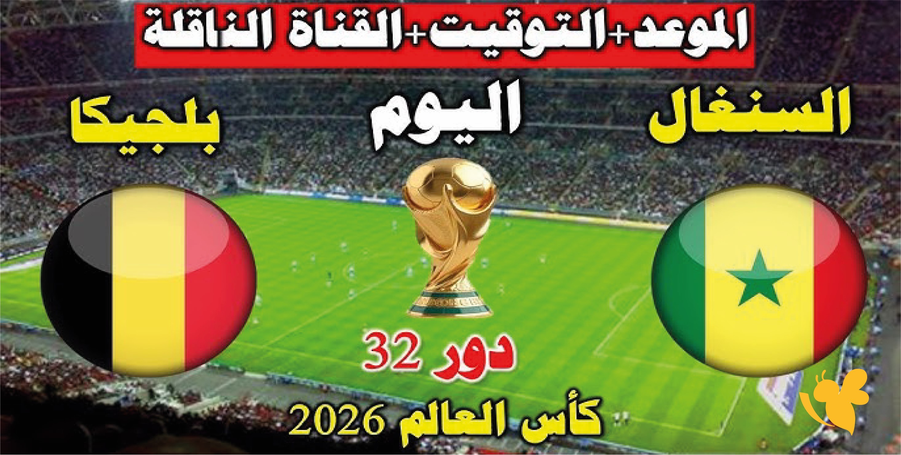 يلا شوت شاهدوا مباراة بلجيكا ضد السنغال بث مباشر في كأس العالم 2026