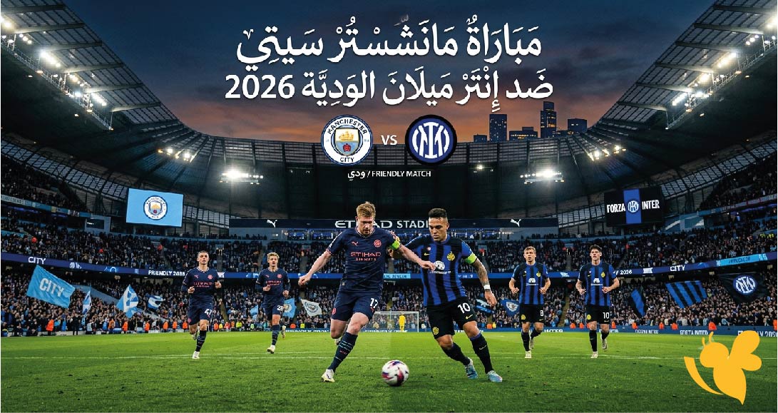 موعد مباراة مانشستر سيتي ضد إنتر ميلان الودية 2026 والقنوات الناقلة موعد مباراة مانشستر سيتي ضد إنتر ميلان الودية 2026 والقنوات الناقلة