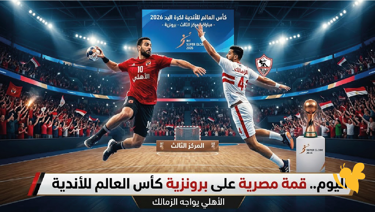 اليوم.. الأهلي يواجه الزمالك في قمة مصرية على برونزية كأس العالم للأندية لكرة اليد