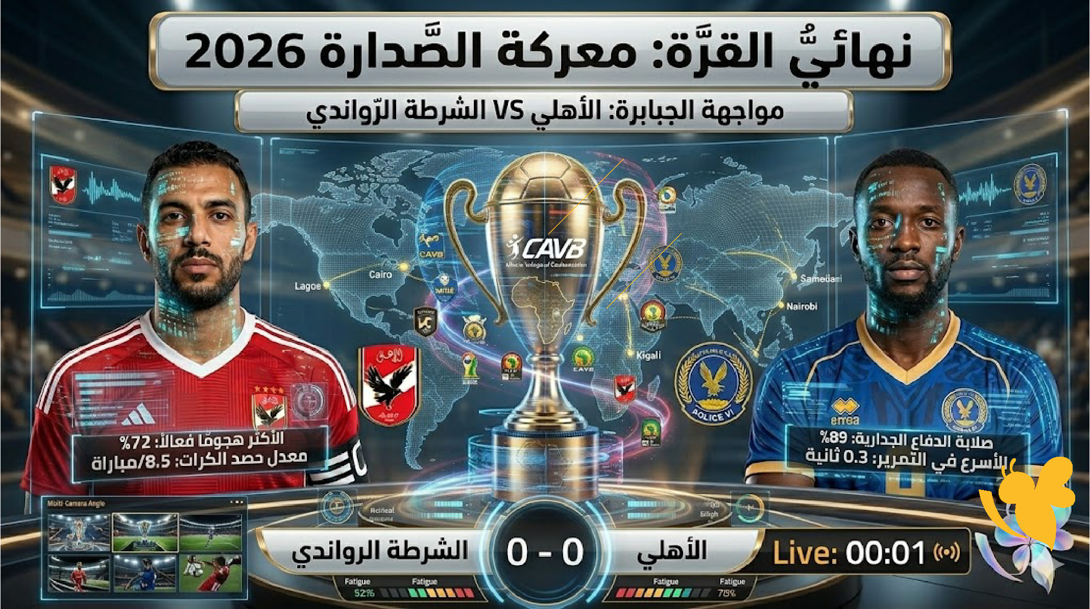 لا تفوت الآن بث مباشر مباراة الأهلي والشرطة في بطولة إفريقيا للكرة الطائرة 2026