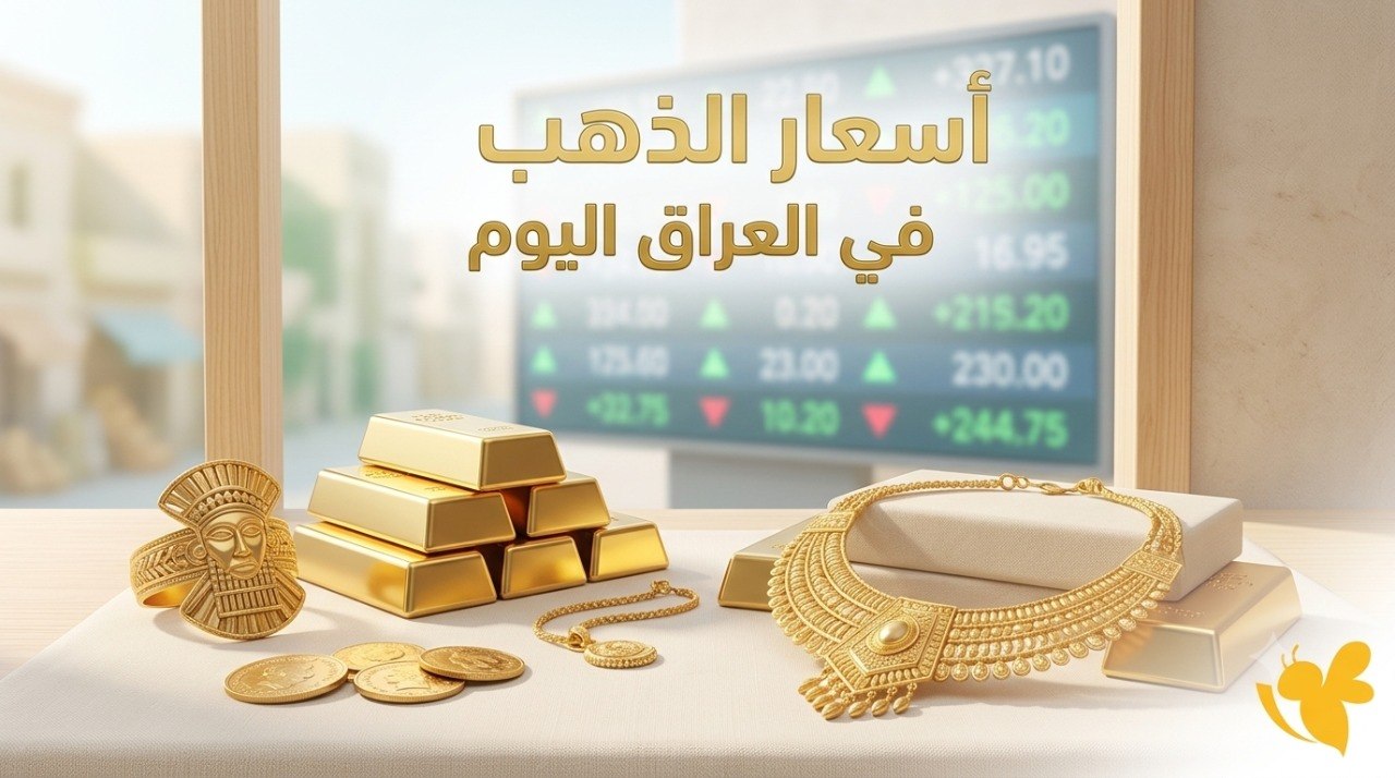 قفزة في أسعار الذهب بالعراق اليوم.. تعرف على سعر المثقال والجنيه قفزة في أسعار الذهب بالعراق اليوم.. تعرف على سعر المثقال والجنيه