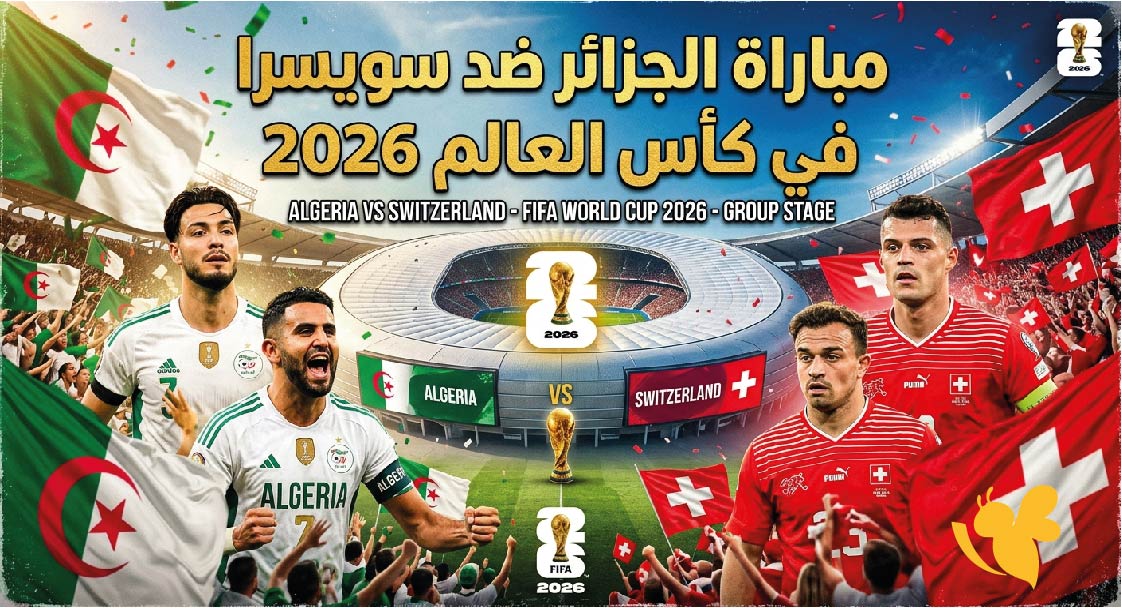 الجزائر ضد سويسرا.. موعد المباراة والقنوات الناقلة في كأس العالم 2026