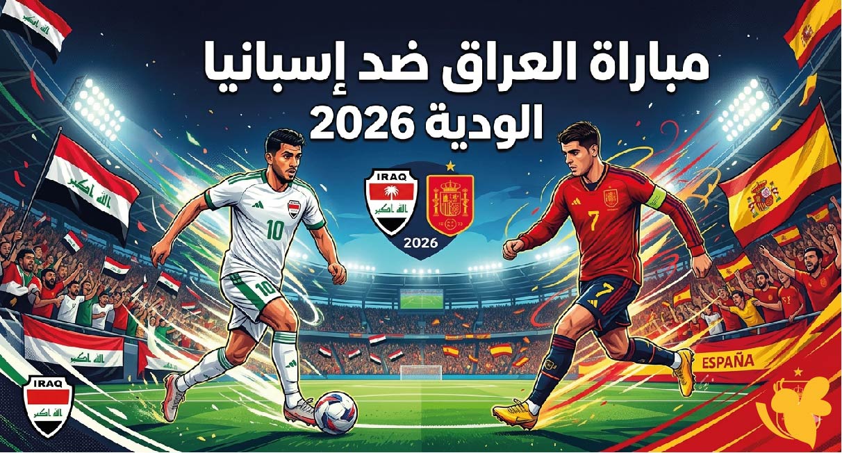 تفاصيل مباراة العراق ضد إسبانيا الودية 2026: الموعد والقنوات الناقلة