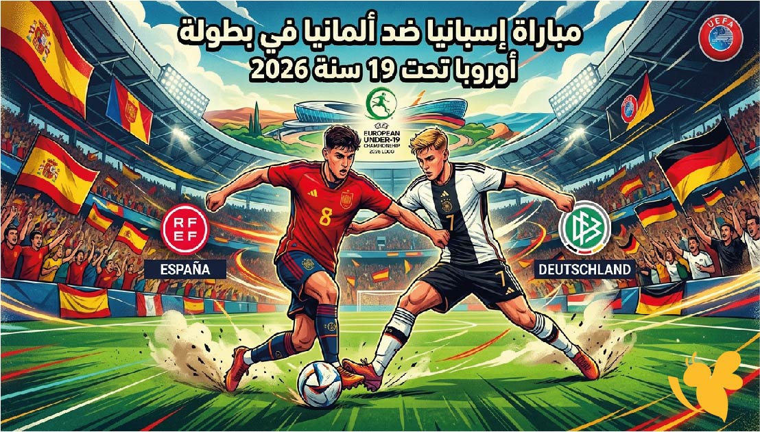 يورو تحت 19 سنة 2026: موعد مباراة إسبانيا ضد ألمانيا والتفاصيل الكاملة يورو تحت 19 سنة 2026: موعد مباراة إسبانيا ضد ألمانيا والتفاصيل الكاملة