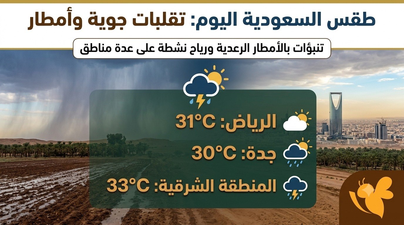 تحذيرات الأرصاد في السعودية اليوم.. أمطار ورياح وأمواج مرتفعة