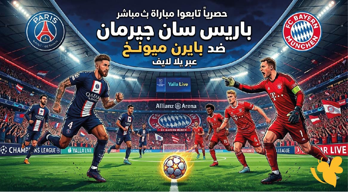 &nbsp;حصرياً تابعوا مباراة باريس سان جيرمان ضد بايرن ميونخ بث مباشرعبريلا لايف&nbsp;
