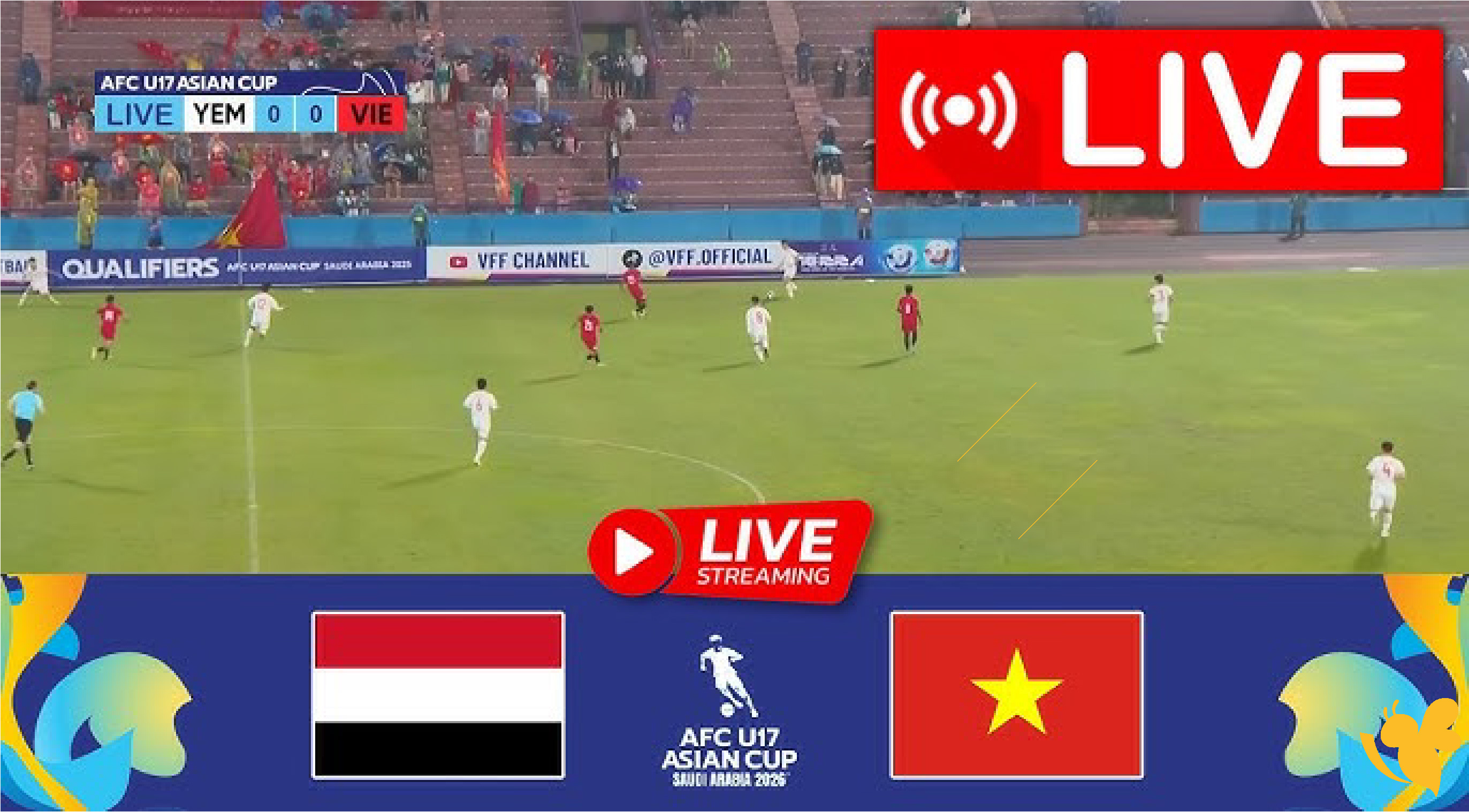 ترقبوا مشاهدة مباراة اليمن ضد فيتنام بث مباشر بجودة HD&nbsp;في كأس آسيا تحت 17 سنة
