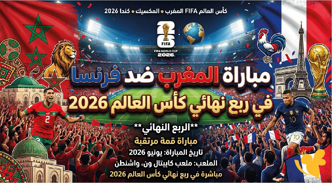 موعد مباراة المغرب ضد فرنسا في ربع نهائي كأس العالم 2026 والقنوات الناقلة