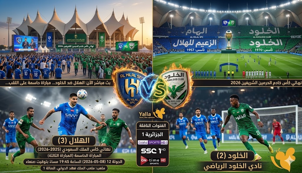 مشاهدة الهلال والخلود بث مباشر الآن في نهائي كأس خادم الحرمين الشريفين