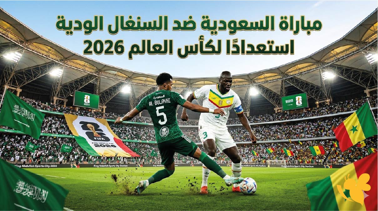 تفاصيل مباراة السعودية ضد السنغال الودية استعدادًا لكأس العالم 2026 تفاصيل مباراة السعودية ضد السنغال الودية استعدادًا لكأس العالم 2026