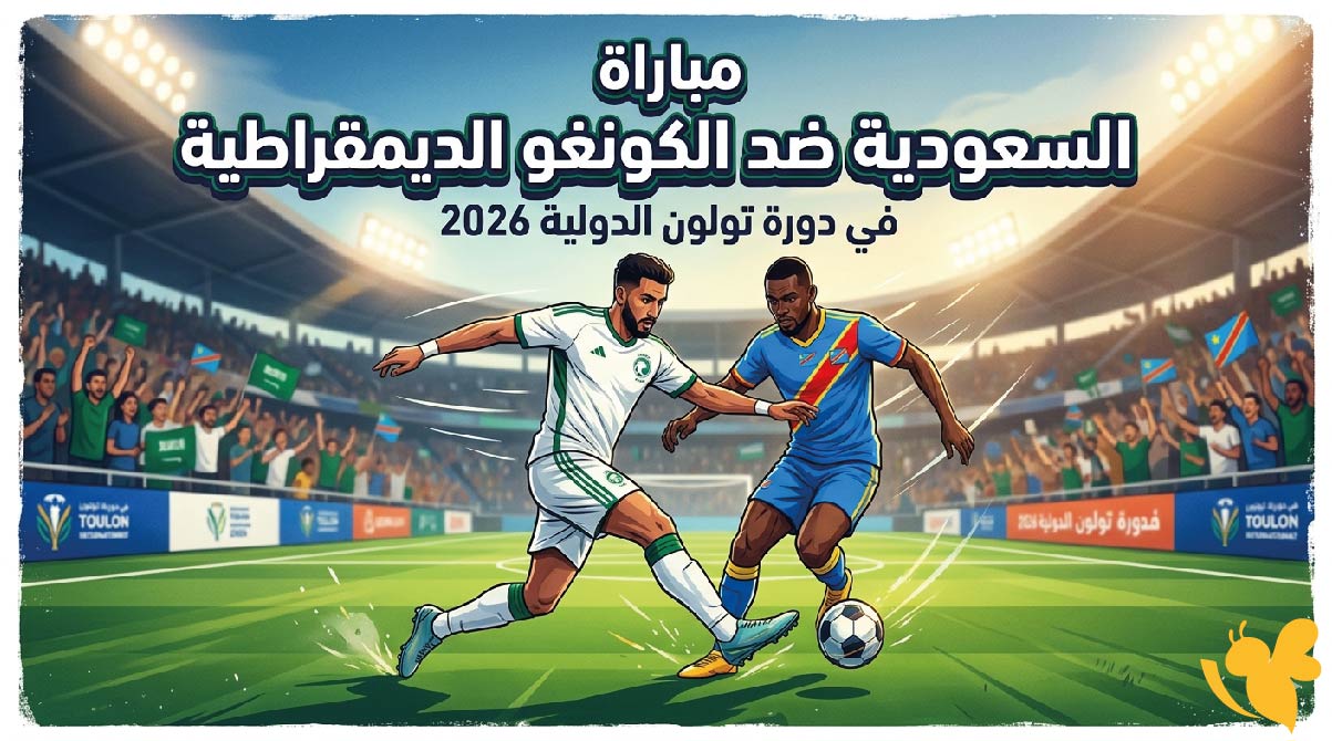 لا تفوتوا موعد مباراة&nbsp;السعودية ضد الكونغو الديمقراطية في دورة تولون الدولية 2026