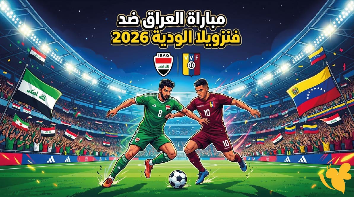 تفاصيل مباراة العراق ضد فنزويلا الودية 2026 الموعد والتوقيت والقنوات الناقلة