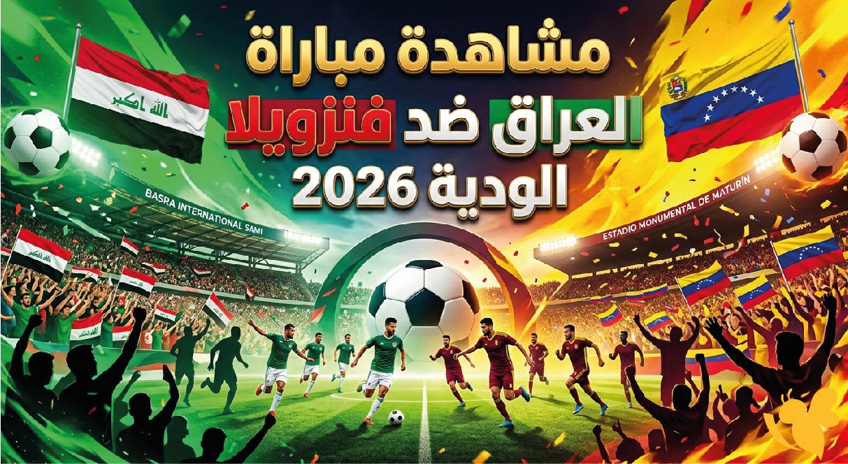 مشاهدة مباراة العراق ضد فنزويلا الودية 2026 بث مباشر عبر&nbsp;Yalla Kora