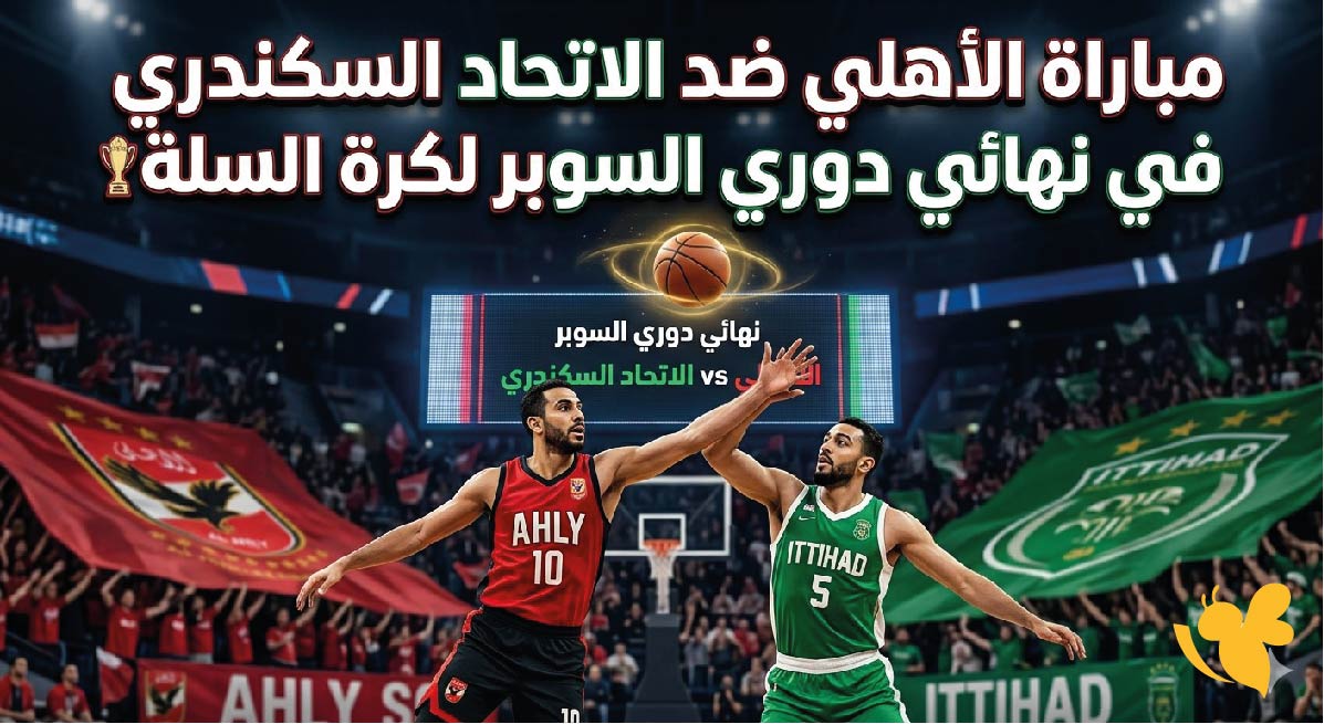 موعد مباراة الأهلي ضد الاتحاد السكندري في نهائي دوري السوبر لكرة السلة والقنوات الناقلة