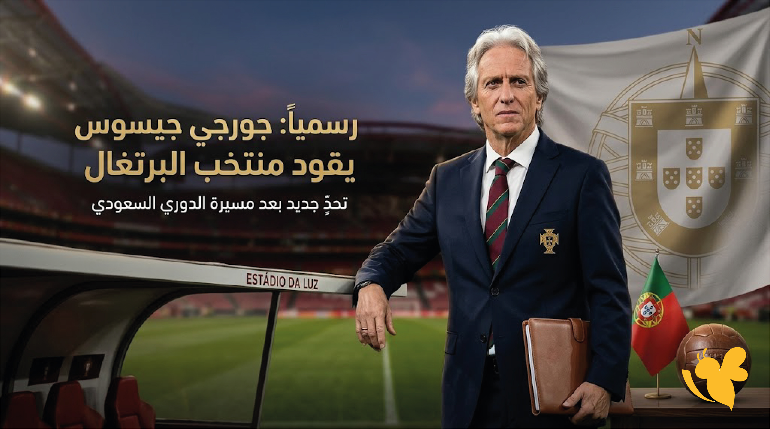 جورجي جيسوس مدربًا لمنتخب البرتغال من الدوري السعودي إلى أول تجربة دولية في مسيرته جورجي جيسوس مدربًا لمنتخب البرتغال من الدوري السعودي إلى أول تجربة دولية في مسيرته