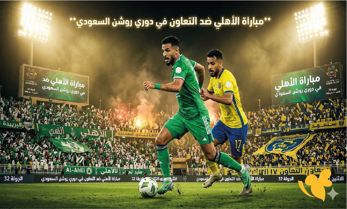 &nbsp;البث المباشر: بجودة HD مباراة الأهلي ضد التعاون في دوري روشن السعودي