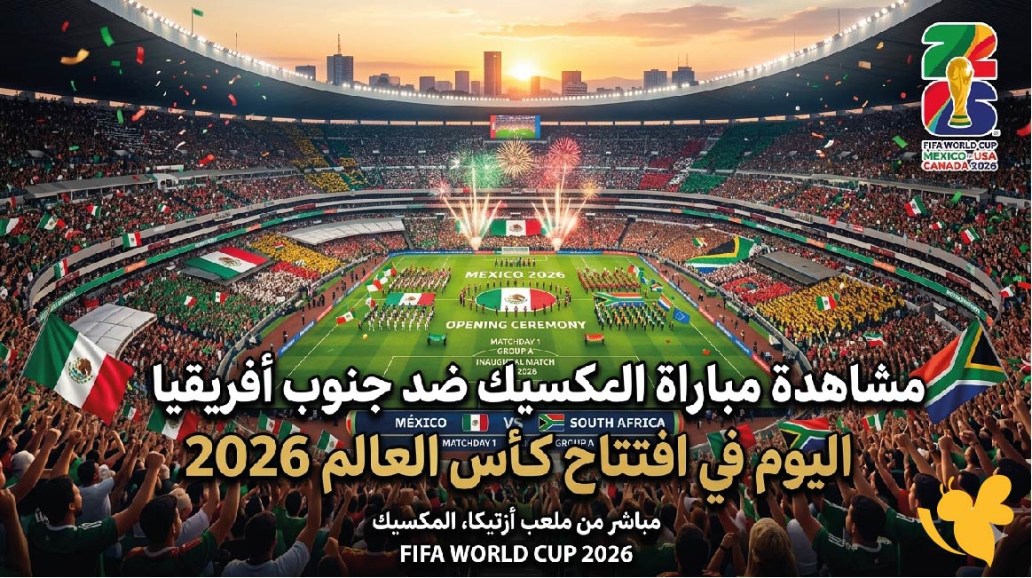 رابط البث المباشر لمشاهدة مباراة المكسيك ضد جنوب أفريقيا اليوم في افتتاح كأس العالم 2026