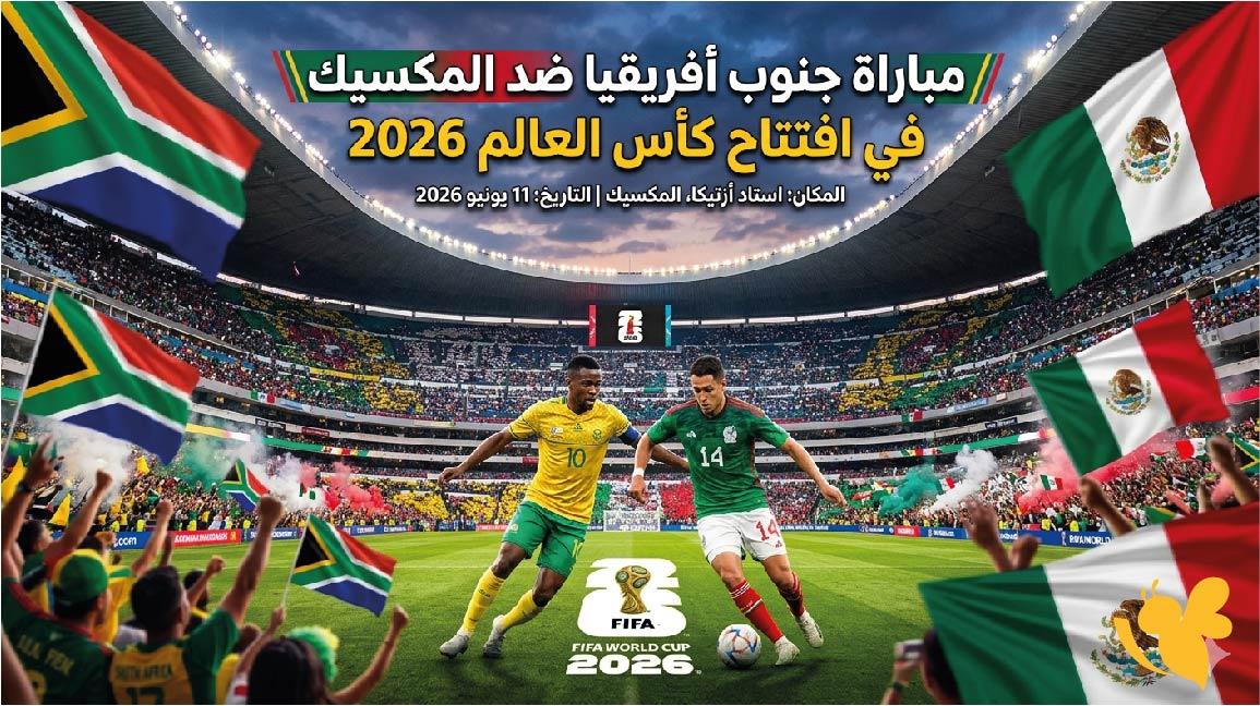 القنوات الناقلة وموعد مباراة&nbsp;جنوب أفريقيا ضد المكسيك في افتتاح كأس العالم 2026