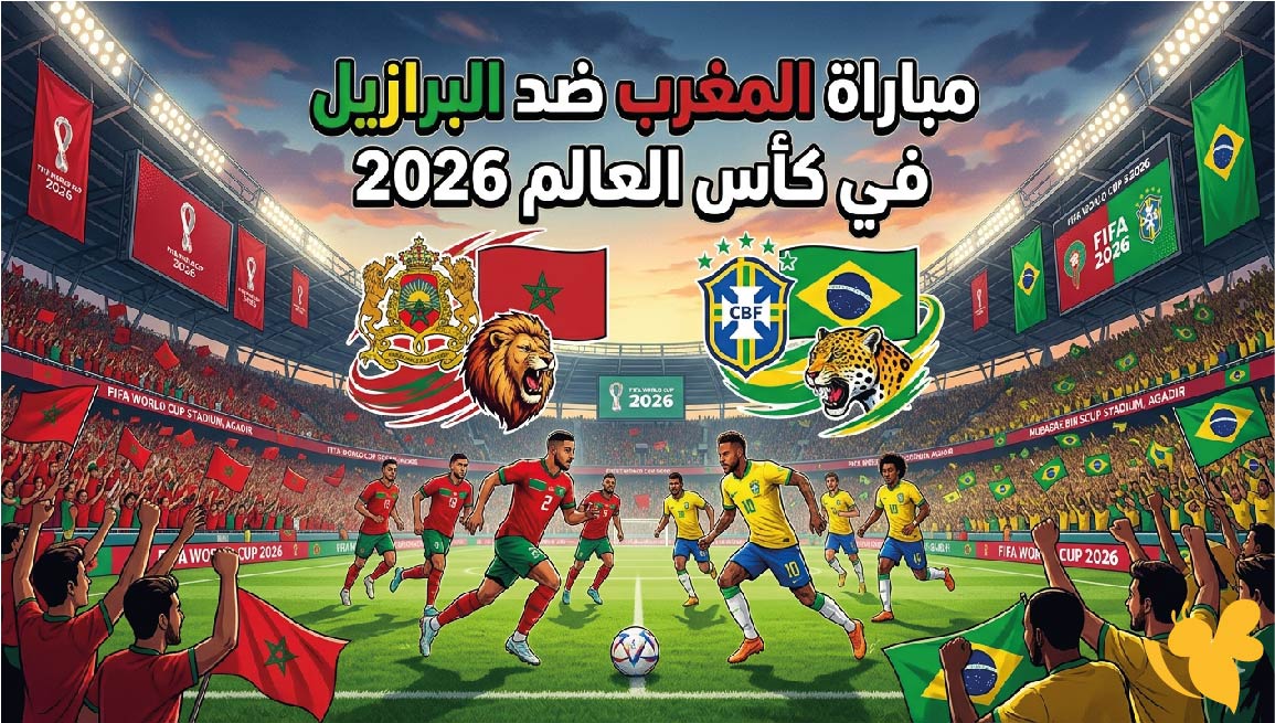 موعد مباراة المغرب ضد البرازيل في كأس العالم 2026 والقنوات الناقلة
