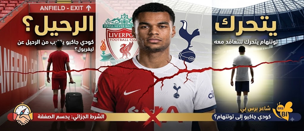 كودي جاكبو يقترب من الرحيل عن ليفربول؟ توتنهام يتحرك والشرط يحسم الصفقة