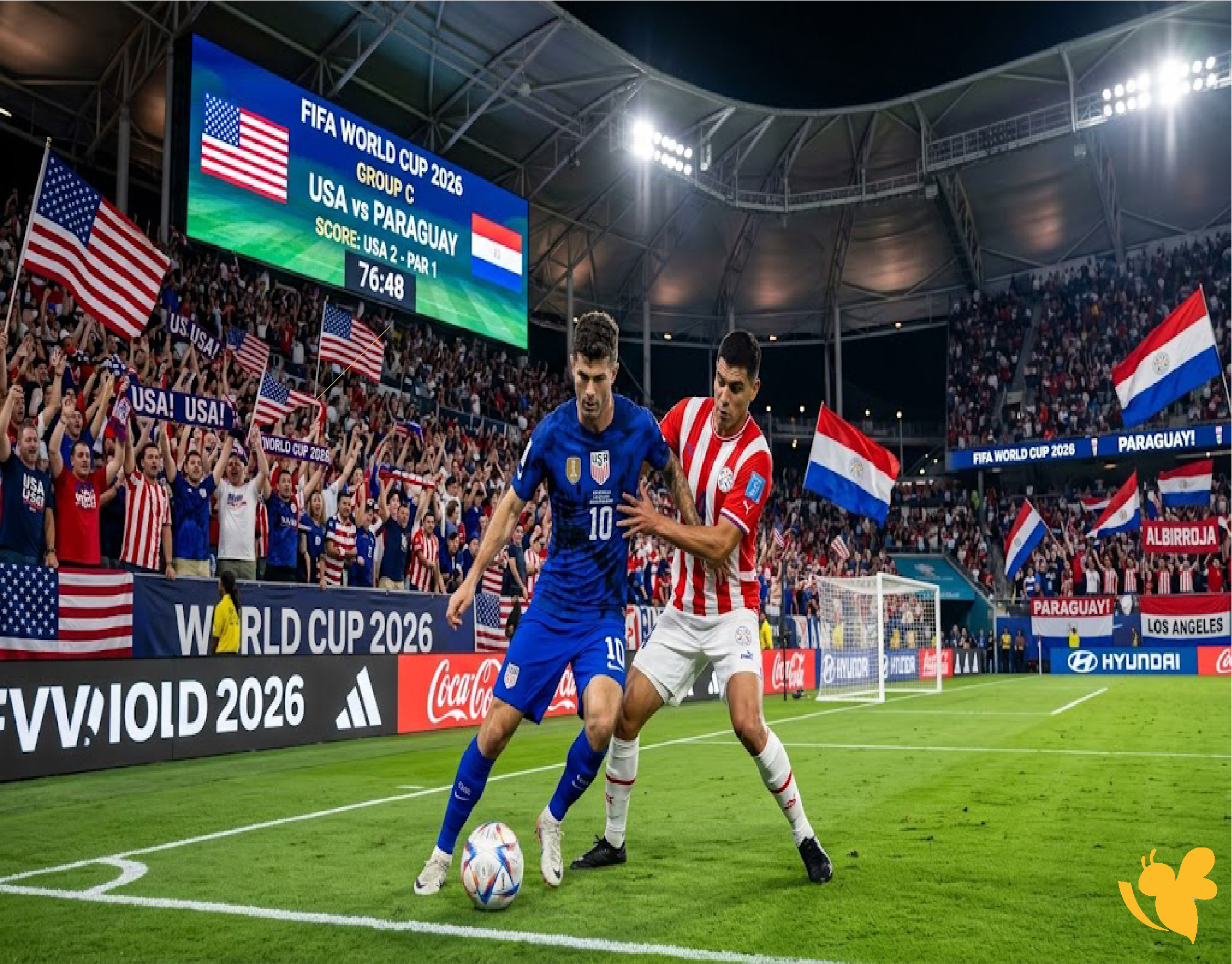 رابط بث مباشر لمباراة أمريكا ضد باراجواي في كأس العالم 2026 رابط بث مباشر لمباراة أمريكا ضد باراجواي في كأس العالم 2026