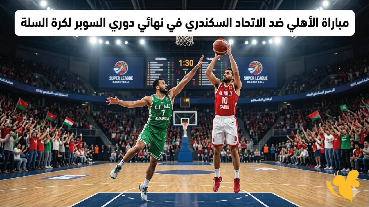 مواجهة نارية.. شاهد بث مباشر مباراة الأهلي والاتحاد السكندري في نهائي السلة