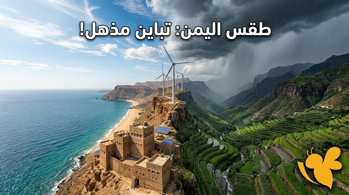 تحذيرات الأرصاد اليمنية.. تعرف على حالة الطقس ودرجات الحرارة اليوم