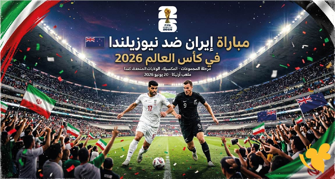 موعد مباراة إيران ضد نيوزيلندا في كأس العالم 2026 والقنوات الناقلة والتشكيل المتوقع موعد مباراة إيران ضد نيوزيلندا في كأس العالم 2026 والقنوات الناقلة والتشكيل المتوقع
