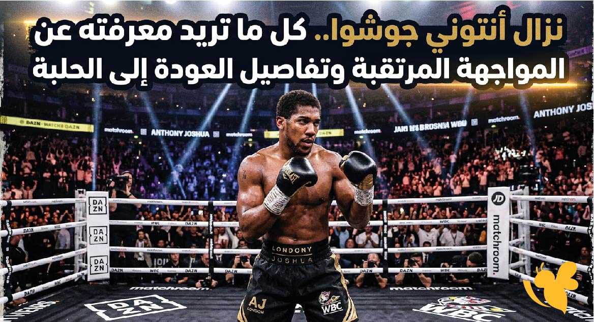 نزال أنتوني جوشوا.. كل ما تريد معرفته عن المواجهة المرتقبة وتفاصيل العودة إلى الحلبة