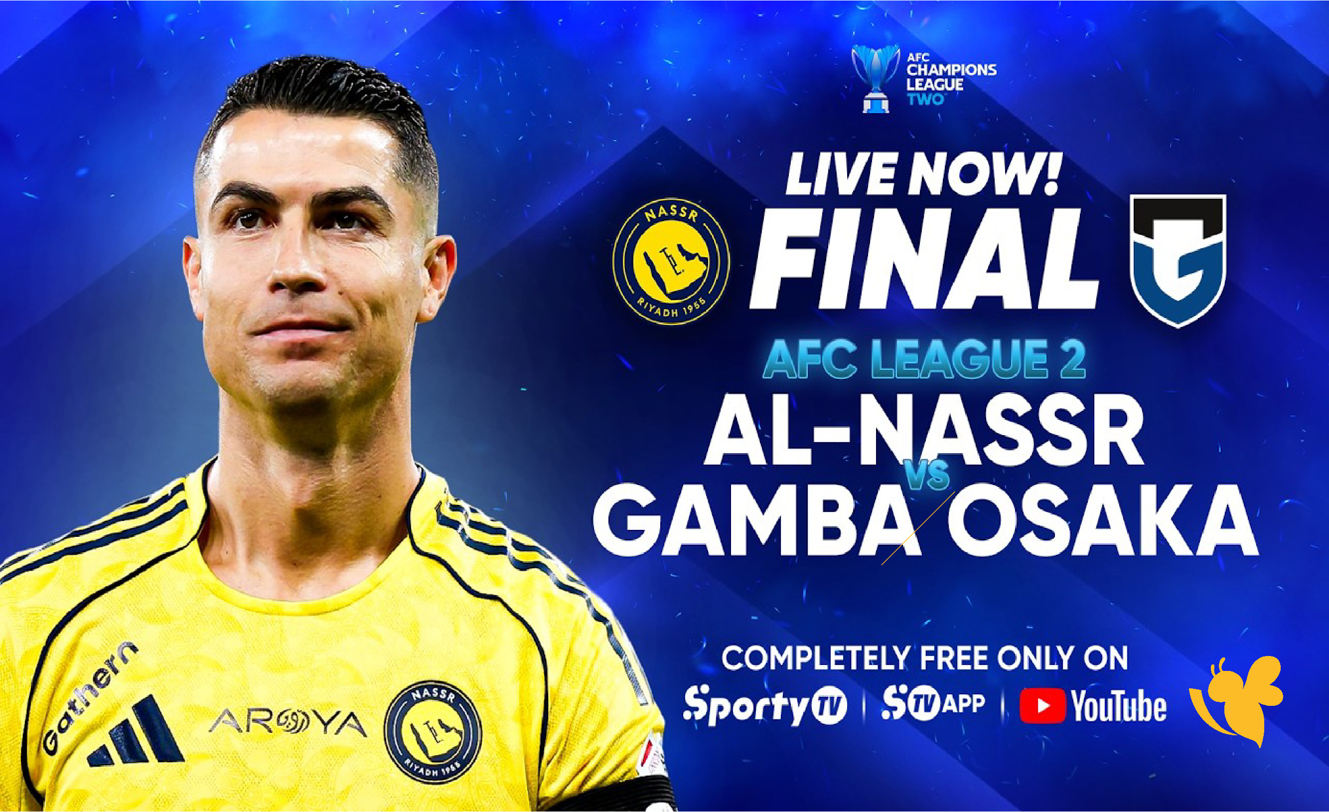 ترقبوا بث مباشر لمباراة النصر ضد غامبا أوساكا اليوم في نهائي آسيا 2 بجودة HD