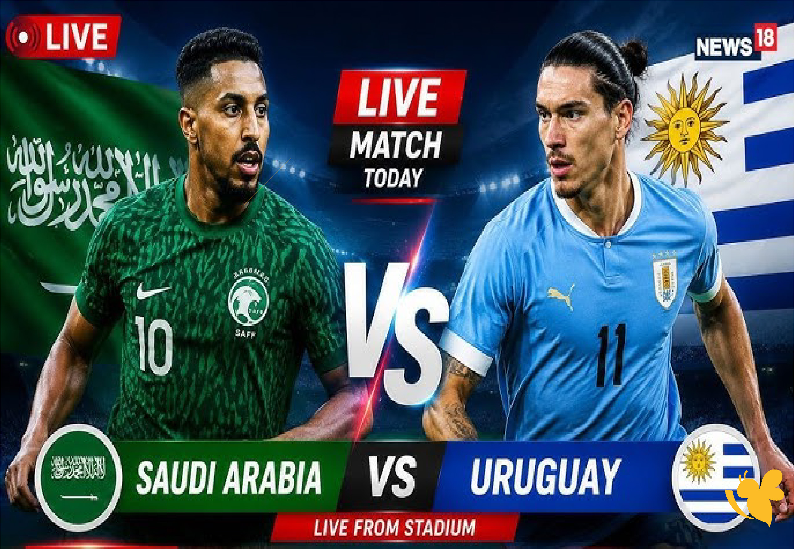 شاهدوا الان مباراة السعودية ضد أوروجواي في كأس العالم 2026 live online
