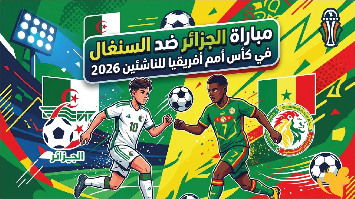 تفاصيل مباراة الجزائر ضد السنغال في كأس أمم أفريقيا للناشئين 2026