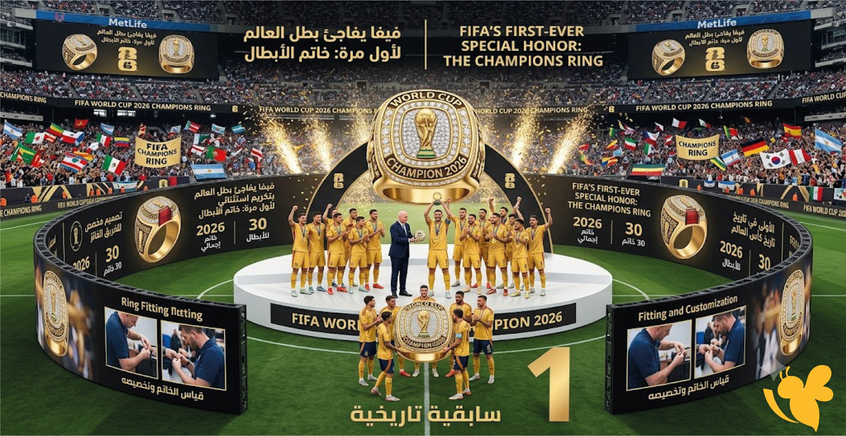 ليس الكأس فقط.. فيفا يفاجئ بطل العالم 2026 بتكريم استثنائي لأول مرة ليس الكأس فقط.. فيفا يفاجئ بطل العالم 2026 بتكريم استثنائي لأول مرة
