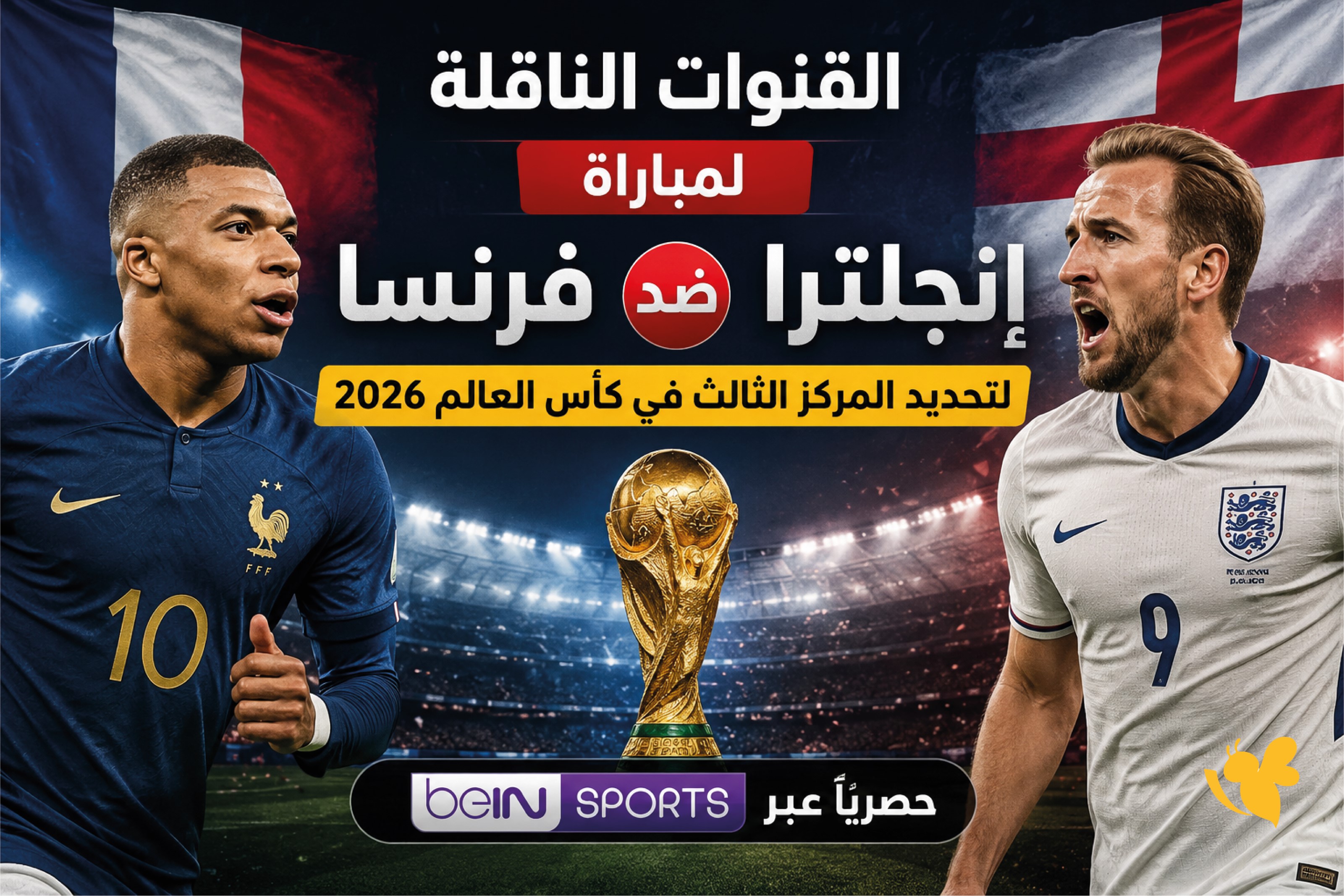 مشاهدة مباراة فرنسا ضد إنجلترا بث مباشر اليوم في صراع المركز الثالث بكأس العالم 2026 مشاهدة مباراة فرنسا ضد إنجلترا بث مباشر اليوم في صراع المركز الثالث بكأس العالم 2026