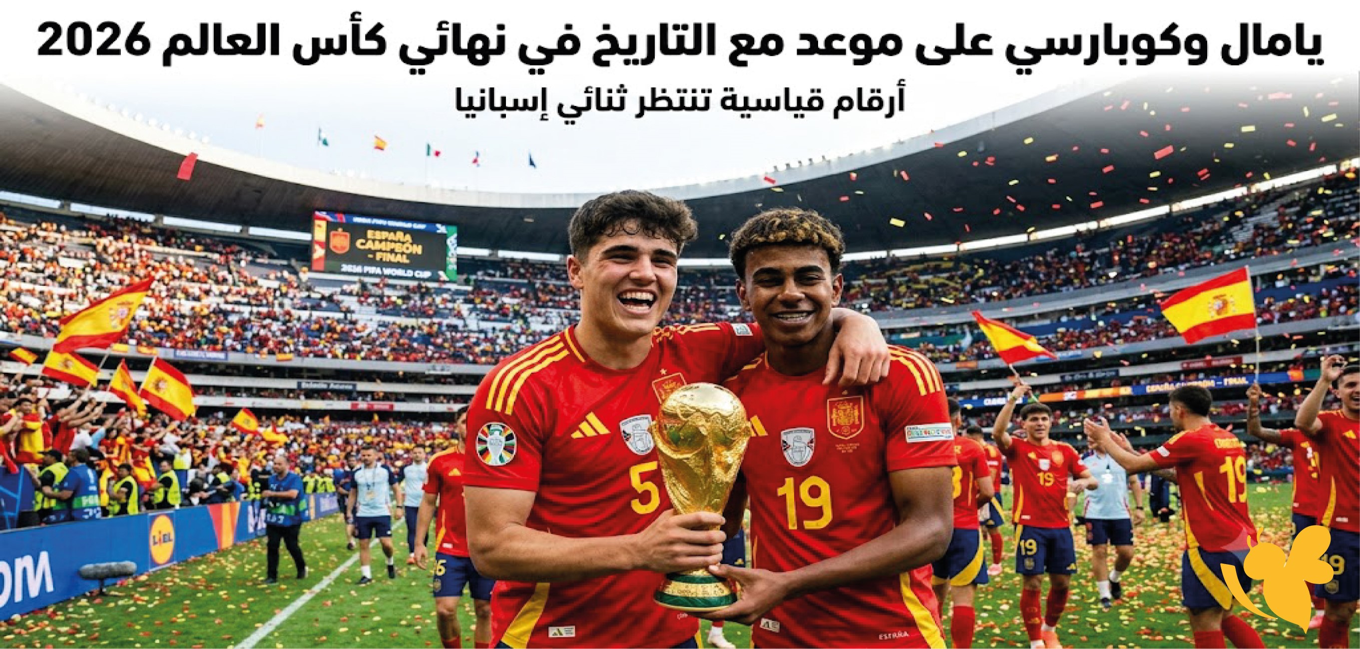 يامال وكوبارسي على موعد مع التاريخ في نهائي كأس العالم 2026أرقام قياسية تنتظر ثنائي إسبانيا يامال وكوبارسي على موعد مع التاريخ في نهائي كأس العالم 2026أرقام قياسية تنتظر ثنائي إسبانيا