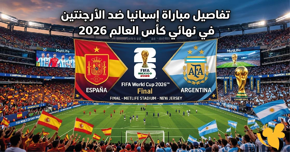 ميسي ضد لامين يامال.. تفاصيل مباراة إسبانيا ضد الأرجنتين في نهائي كأس العالم 2026 ميسي ضد لامين يامال.. تفاصيل مباراة إسبانيا ضد الأرجنتين في نهائي كأس العالم 2026