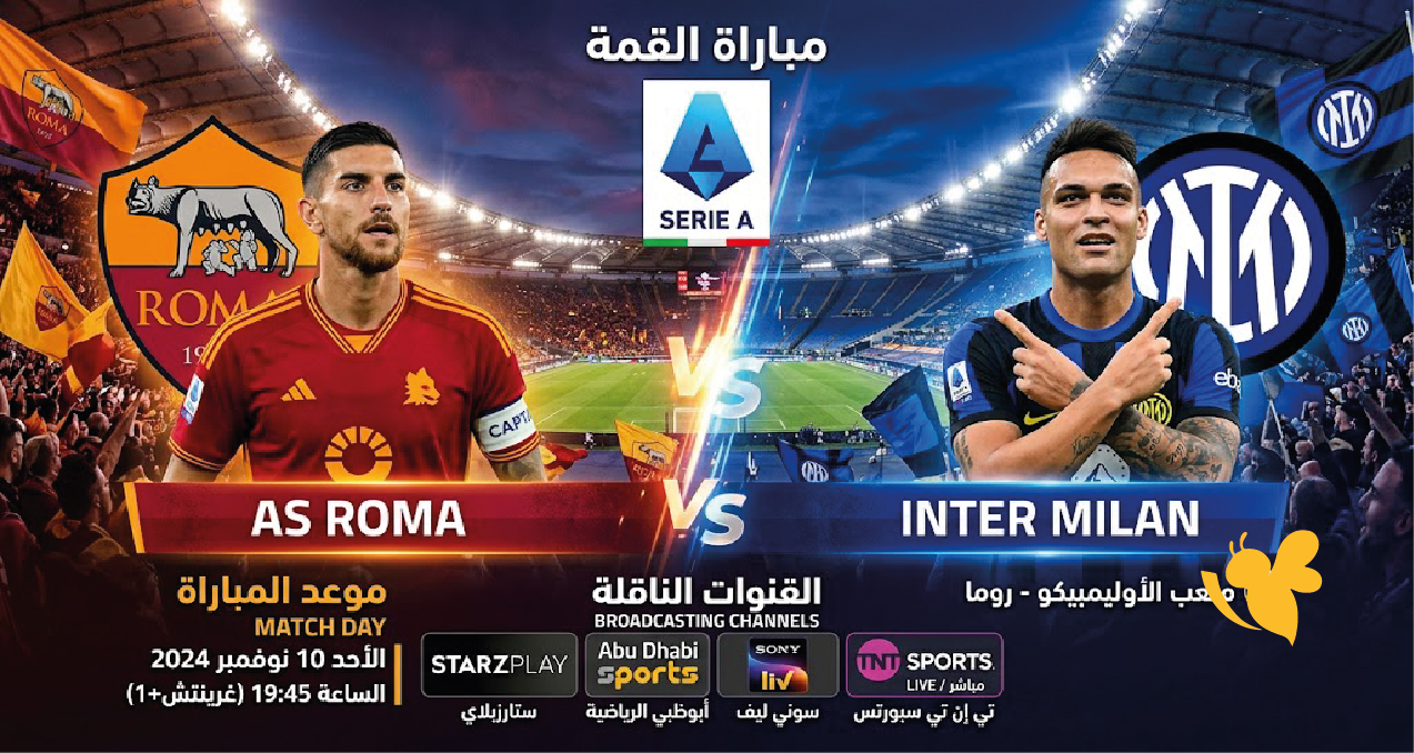 استمتع بمشاهدة مباراة روما ضد إنتر ميلان بث مباشر في الدوري الإيطالي
