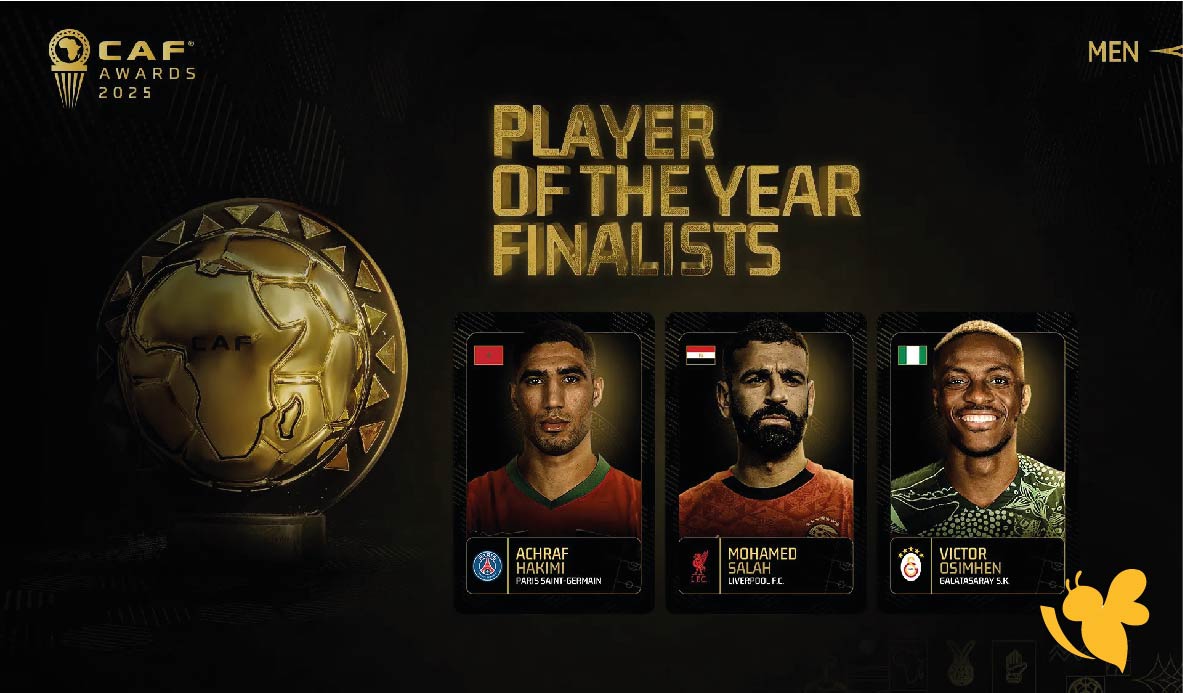 المواعيد والقنوات الناقلة لحفل جوائز الكاف 2025 CAF Awards..صلاح وحكيمي أبرز المرشحين