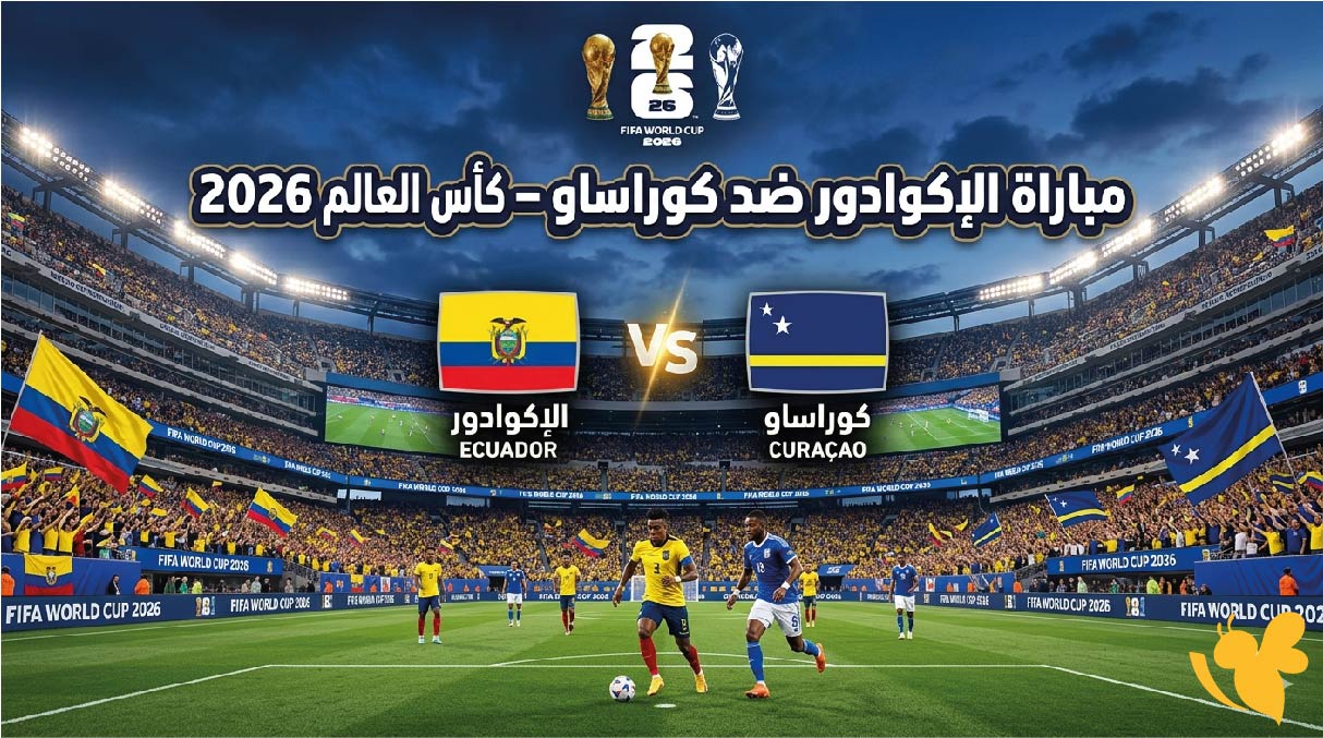 رابط متاح الآن لمشاهدة مباراة الإكوادور وكوراساو بث مباشر في كأس العالم 2026