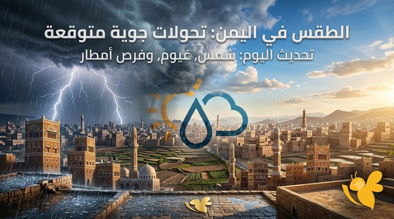 أجواء متقلبة تضرب اليمن.. أمطار رعدية وسيول متوقعة مع موجة حر قوية أجواء متقلبة تضرب اليمن.. أمطار رعدية وسيول متوقعة مع موجة حر قوية
