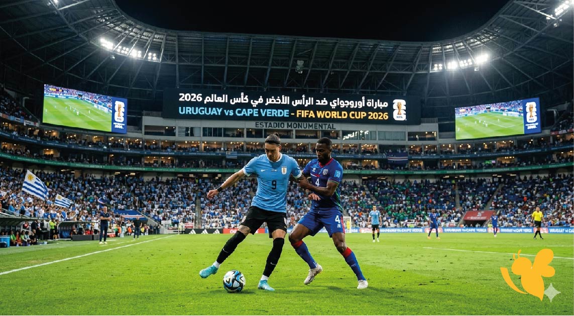 القنوات الناقلة وموعد مباراة أوروجواي ضد الرأس الأخضر في كأس العالم 2026 القنوات الناقلة وموعد مباراة أوروجواي ضد الرأس الأخضر في كأس العالم 2026