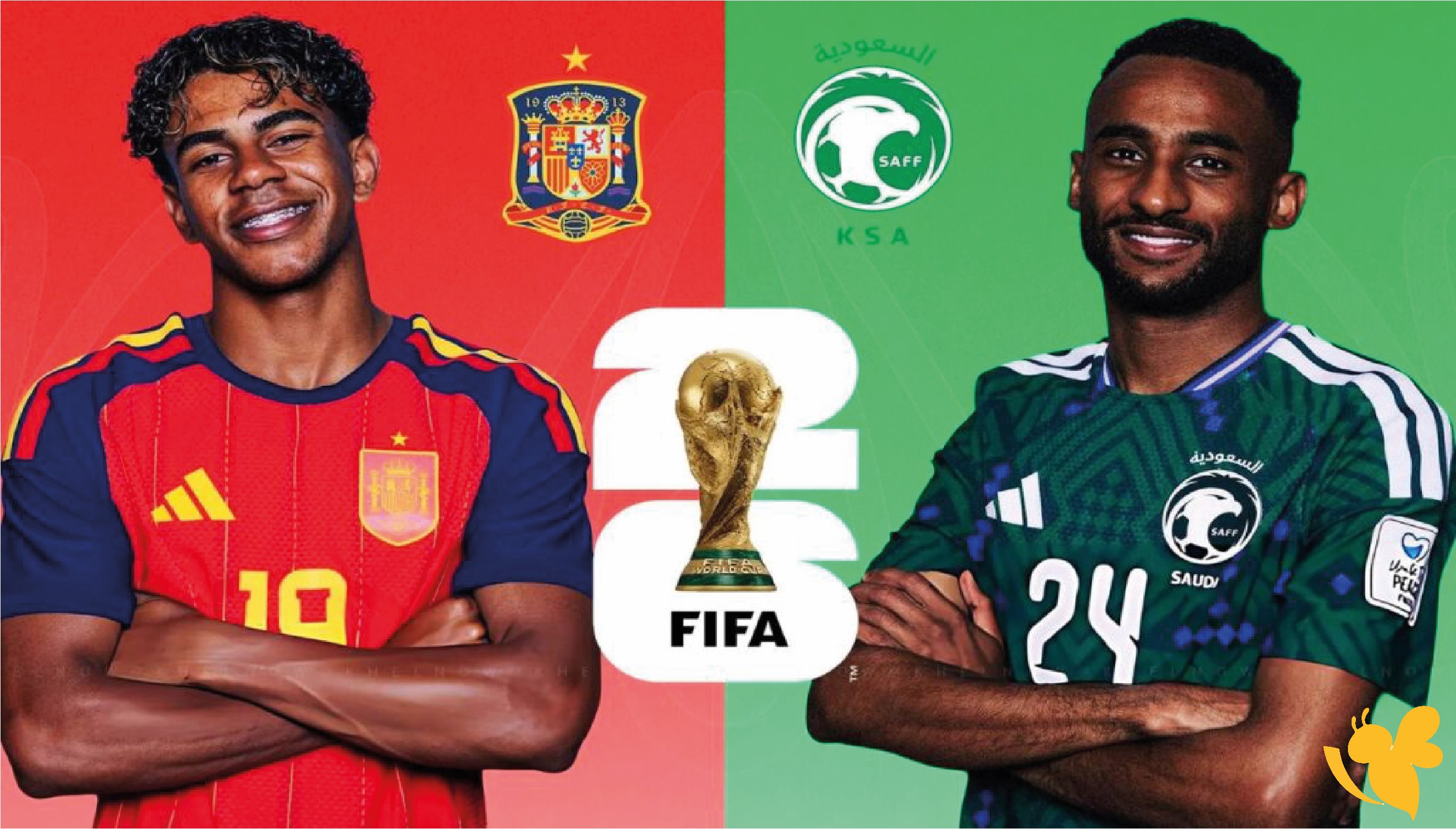 Koora English شاهد مباراة السعودية ضد إسبانيا بث مباشر في كأس العالم 2026
