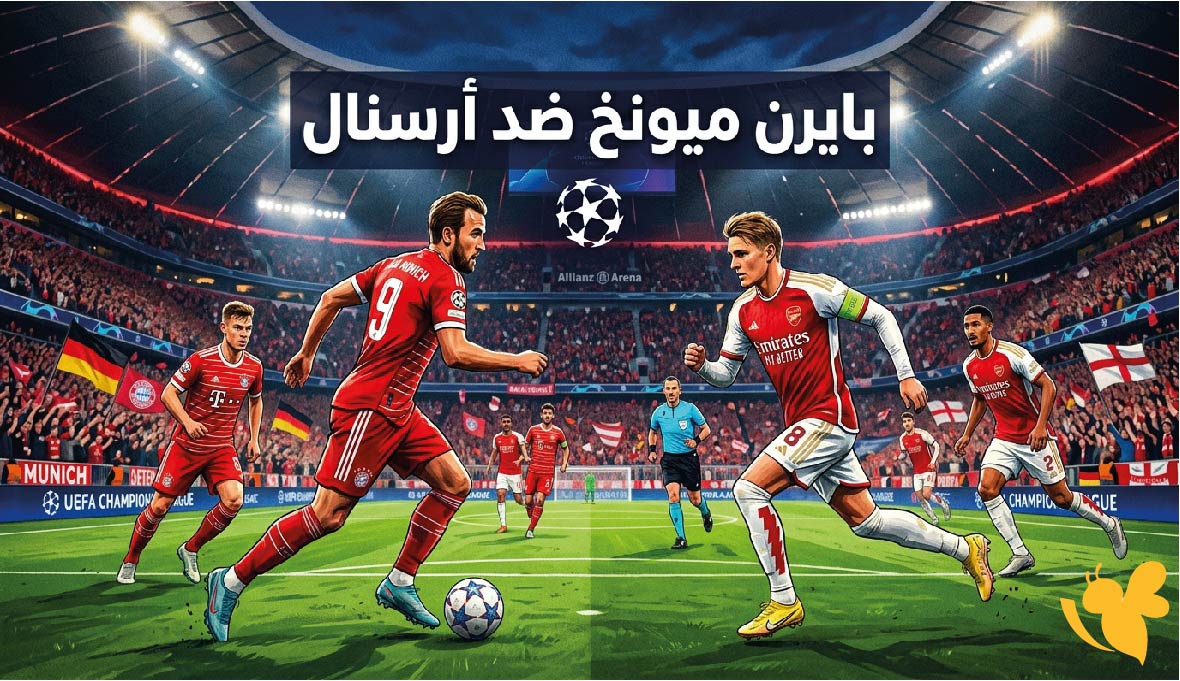 &nbsp;HD بث مباشر:&nbsp;مشاهدة مباراة بايرن ميونخ ضد أرسنال اليوم في دوري أبطال أوروبا