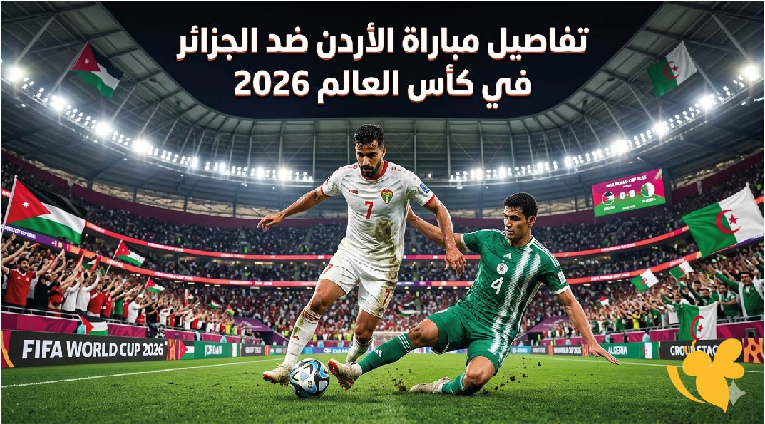 موعد مباراة الأردن ضد الجزائر في كأس العالم 2026: القنوات الناقلة والموعد والتشكيل المتوقع