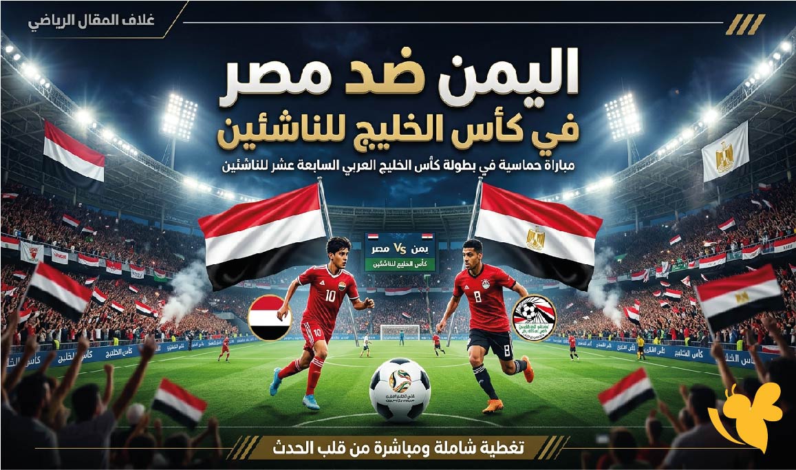 القنوات الناقلة وموعد مباراة اليمن ضد مصر في كأس الخليج للناشئين