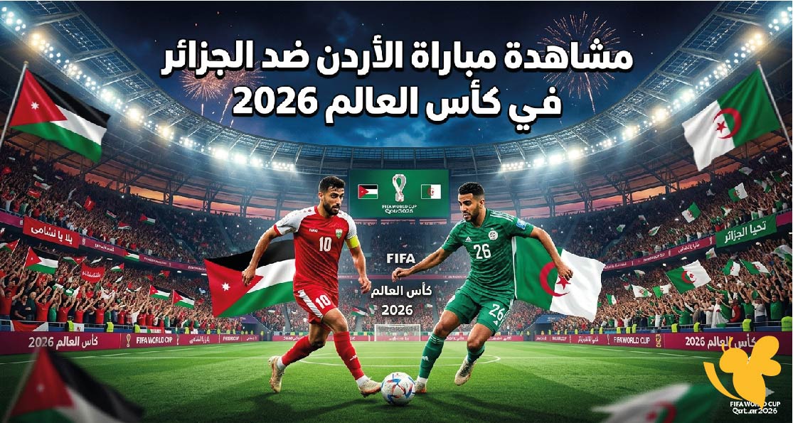 الان تابع البث المباشر لمباراة الجزائر ضد الأردن بدون تقطيع في كأس العالم 2026 الان تابع البث المباشر لمباراة الجزائر ضد الأردن بدون تقطيع في كأس العالم 2026