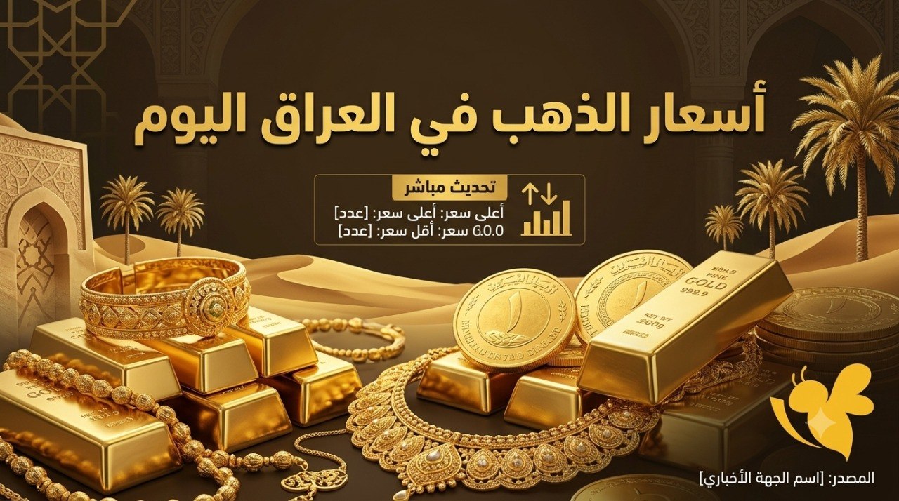 أسعار الذهب في العراق الآن.. كم بلغ سعر عيار 21 والمثقال؟