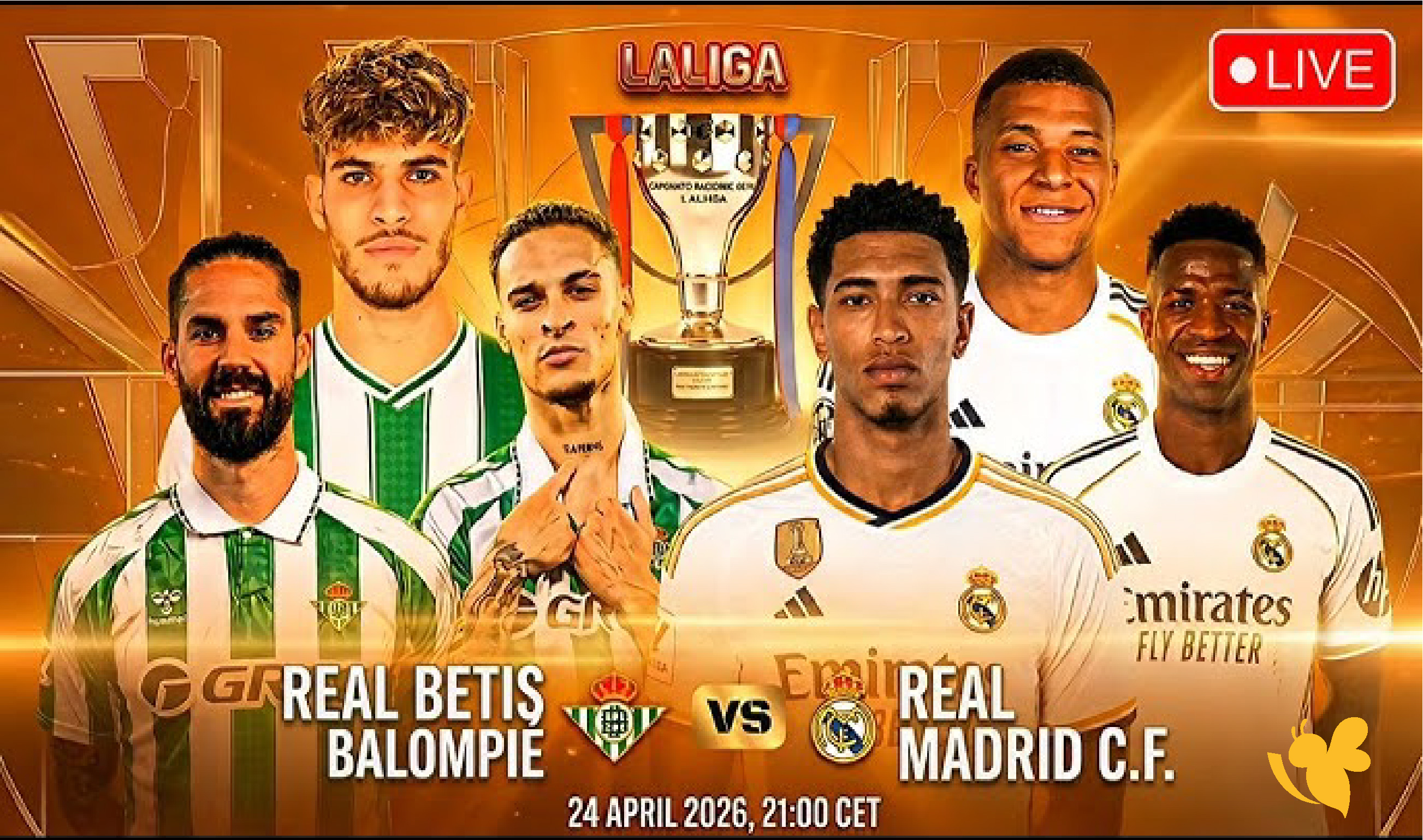 تابع بث مباشر لمباراة ريال مدريد ضد&nbsp;ريال بيتيس في الدوري الإسباني 2026 بدون تقطيع