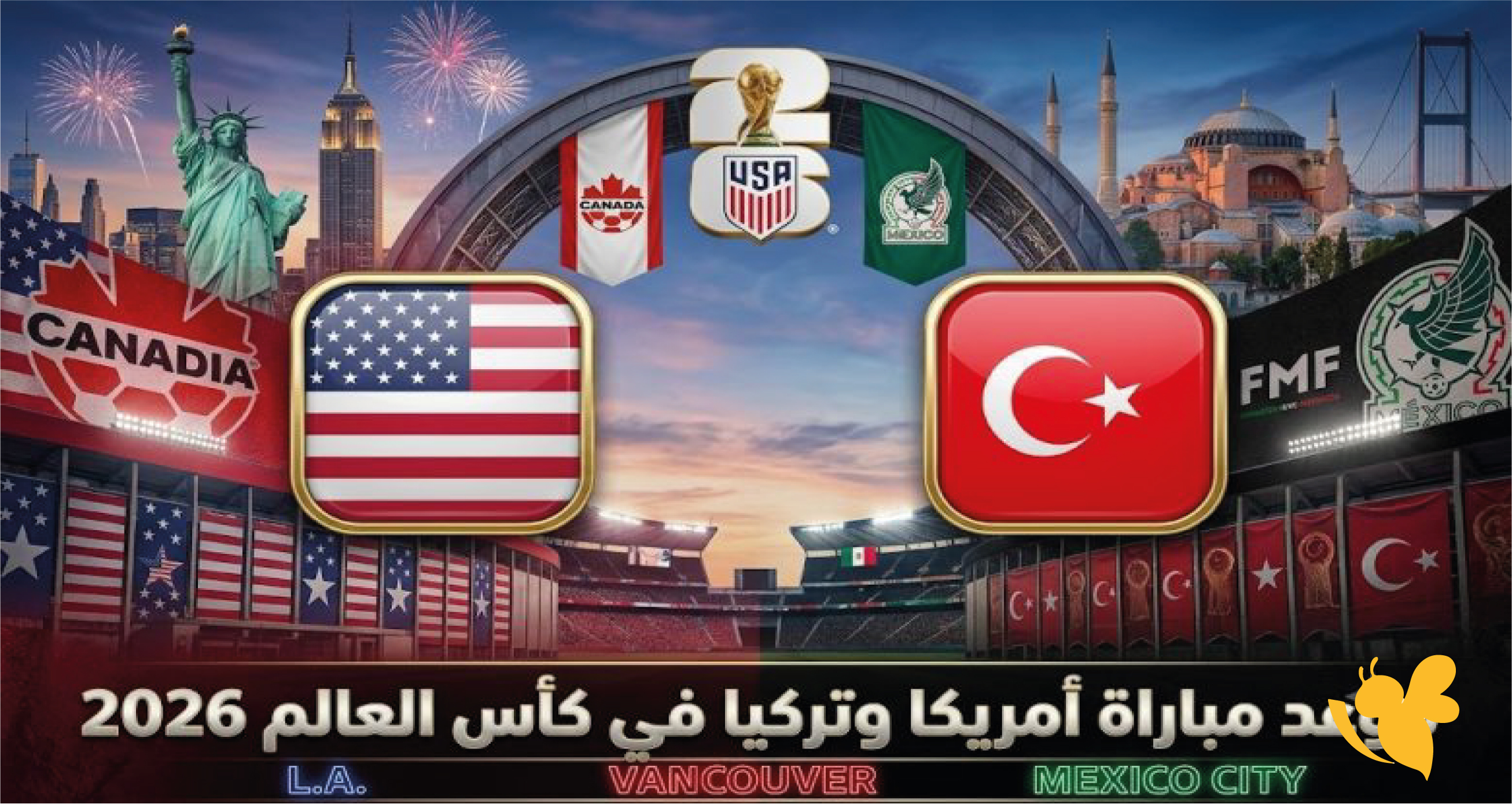 شاهدوا مباراة تركيا ضد&nbsp;الولايات المتحدة&nbsp;في كأس العالم 2026 live online now